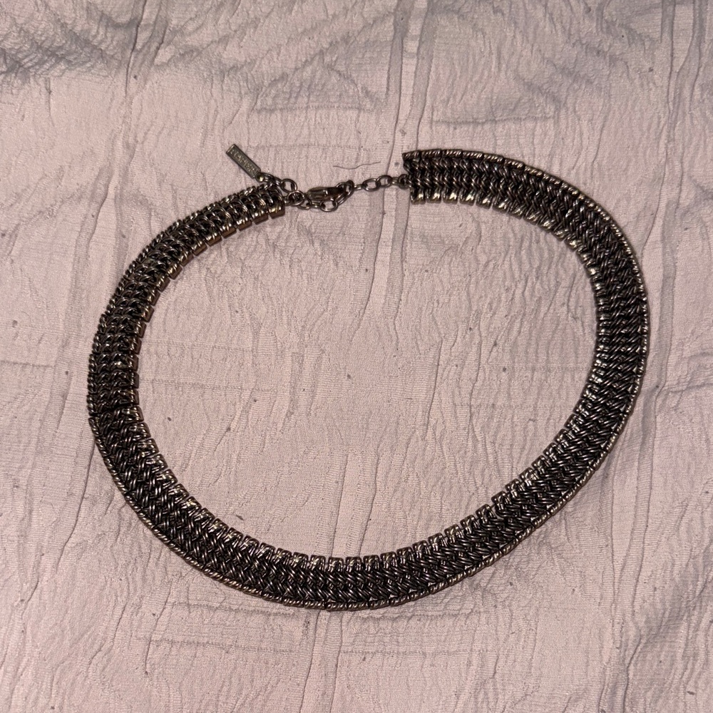Napier Vintage Herringbone Silver Chain Necklace Estate Jewelry